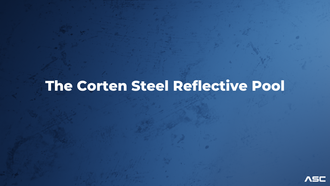 corten steel reflecting pool