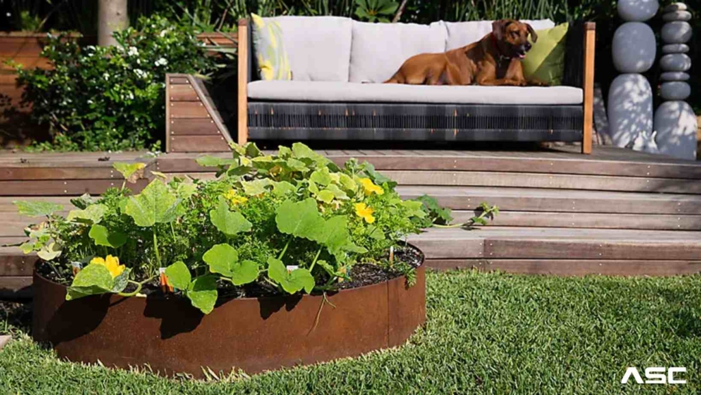 corten steel garden rings 1