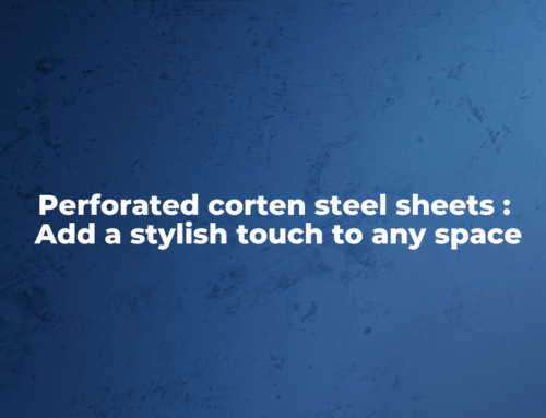Decorate your space with perforated corten steel sheets